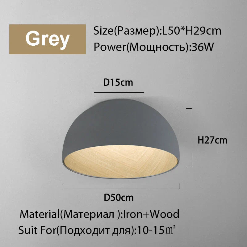 Duo Ceiling Light Kitchen Living Room Bedroom Wood Lamp Post-modern Design