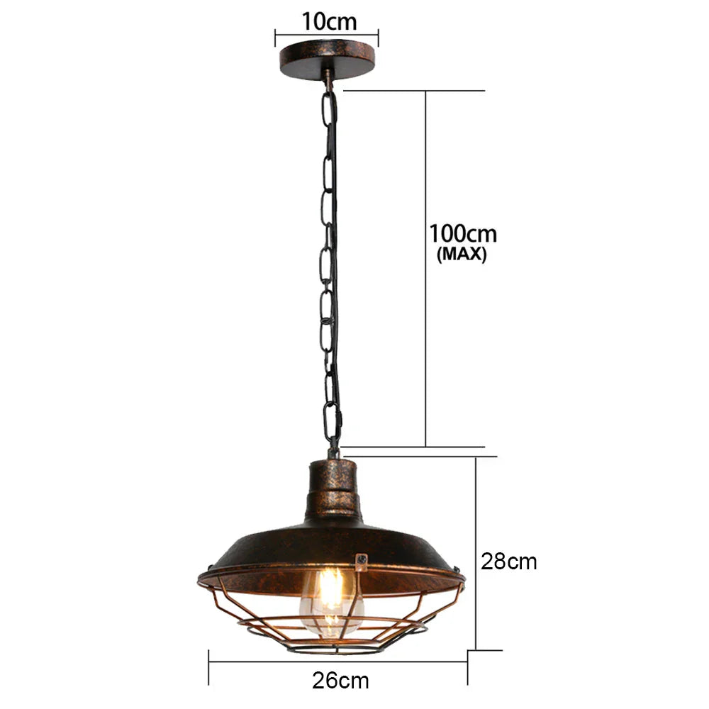 Rustic Metal Chandeliers: Vintage Industrial Pendant Lights for Home, Restaurant, Bar