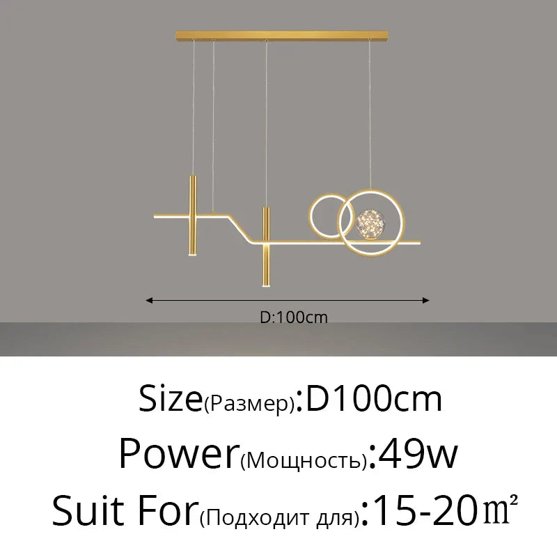 Nordic LED Chandelier: Modern, Simple Lighting for Home, Restaurant, and Office