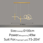 Nordic LED Chandelier: Modern, Simple Lighting for Home, Restaurant, and Office