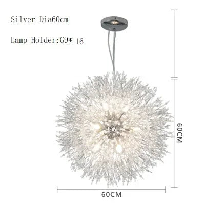 Dandelion Chandelier LED Pendant Lamp for Dining Room Bedroom Shops