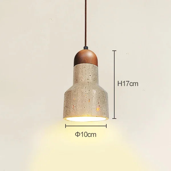 Yellow Travertine Bedside Pendant Light