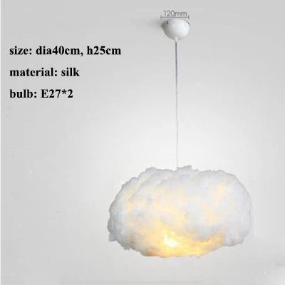 LED Cloud Chandelier: Floating Cotton Cloud Pendant Lamp for Nursery, Living Room, Kids Room