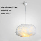 LED Cloud Chandelier: Floating Cotton Cloud Pendant Lamp for Nursery, Living Room, Kids Room