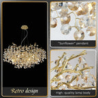 Sun Crystal Chandelier for Elegant Living Room & Lobby Lighting