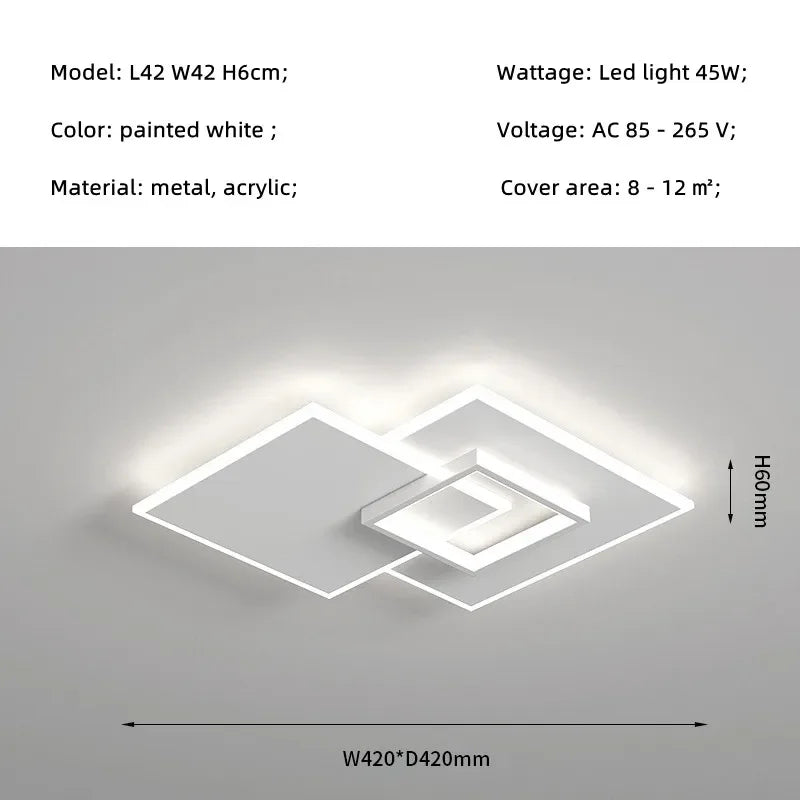 Minimalist LED Ceiling Light for Living Room and Bedroom