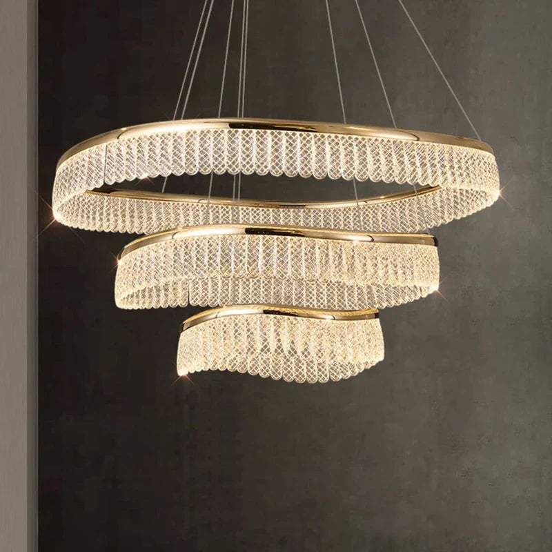 Crystal Chandelier Luxury LED Lighting for Living Dining Kitchen Bedroom