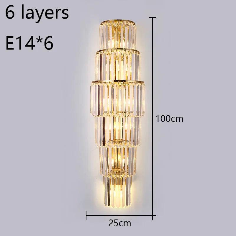 Crystal Wall Lamp: Elegant Lighting for Luxury Hotel, Club, Villa, Living Room, Office, Banquet