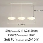 Cloud White Floating Pendant Chandelier for Dining Room, Kitchen Island, Indoor Lighting