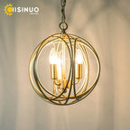Gold Globe Chandelier Pendant Light for Living Room & Dining Room