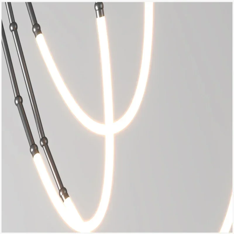Nordic Modern Art Line LED Pendant Light for Home Décor