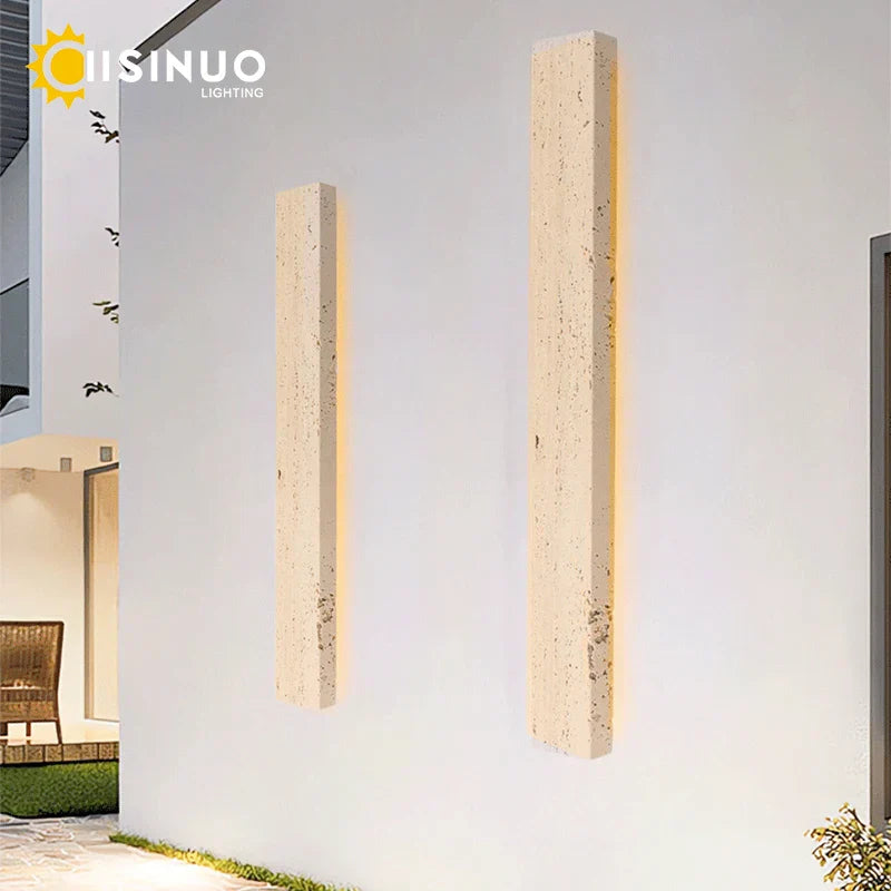 Outdoor Stone Wall Light with LED for Garden and Balcony Lighting