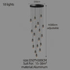 Modern LED Mini Chandelier for Penthouse Villa Kitchen Living Room & Staircase