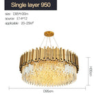 Stainless Steel Crystal Chandelier for Duplex Building, Hotel, Club and Living Room