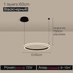 Modern Luxury Ring Chandelier for Living Room, Bedroom, and Restaurant