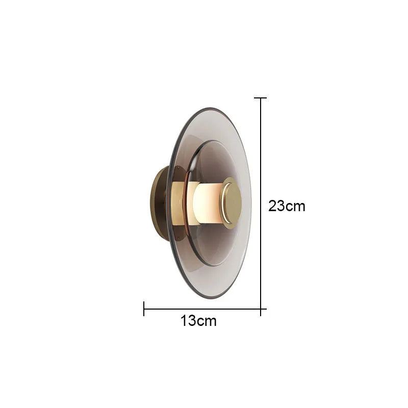 Glass Wall Lamp: Nordic Minimalist LED for Dining, Living, Bedroom