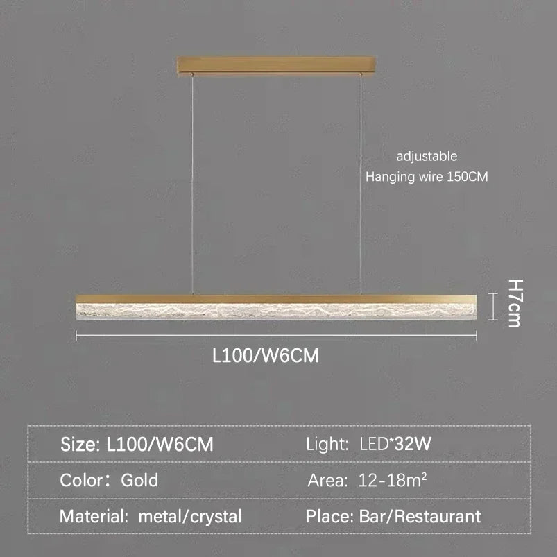 Modern LED Golden Round Chandelier Living Room Luxury Ring Lighting