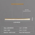 Modern LED Golden Round Chandelier Living Room Luxury Ring Lighting