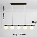 Glass Ball Chandelier LED Hanging Lamp Modern Nordic Style Pendant Light