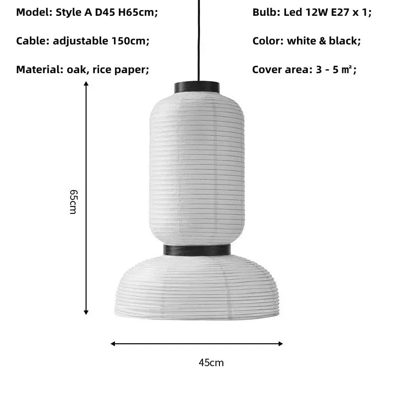 Japanese Paper Pendant Lights Dining Room Chandelier