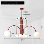 Glass Ball Chandelier: Modern Living Room Dining Kitchen Light Fixtures