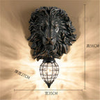 Nordic Lion Wall Light: Modern Resin Lamp for Home Decor and Interior Lighting
