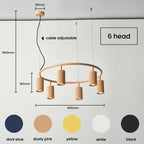 Nordic Macaron Led Chandelier Dining Pendant Lights for Living Room and Bar