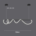 LED Long Hose Chandelier for Dining Room Kitchen Bar Pendant Lamp