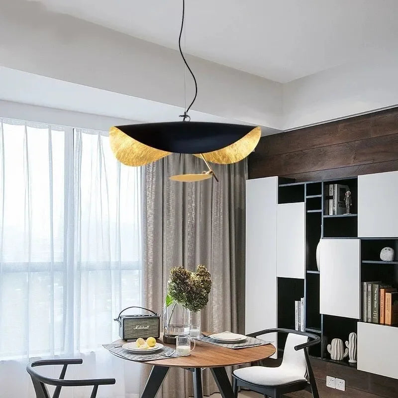 LED Saucer Ceiling Chandelier: Modern & Atmospheric Living Room Pendant Light