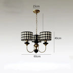 Medieval Fabric Ceiling Chandeliers for Home and Hotel Indoor Light Decoration