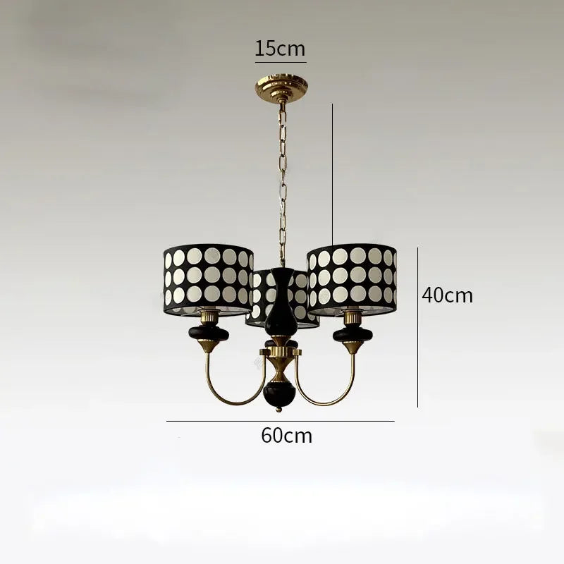 Medieval Fabric Ceiling Chandeliers for Home and Hotel Indoor Light Decoration