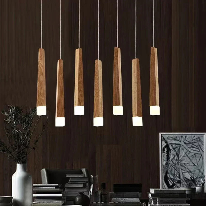 Modern Wood Chandelier Pendant for Dining Room, Living Room, Bedroom