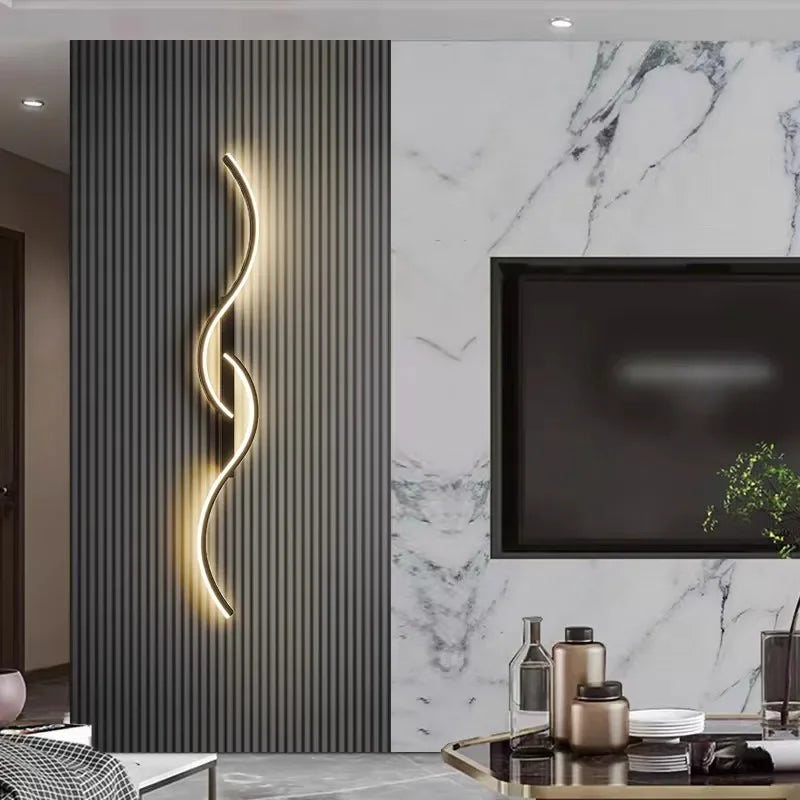 Modern LED Wall Lamp for Living Room Bedroom Stairs, Minimalist Art Interior Wall Light Fixtures