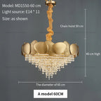 Elegant Crystal Chandelier for Villa Hotel Project Bedroom Restaurant Living Room