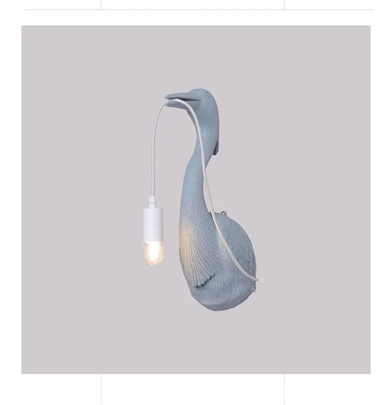 Nordic Crane Resin Wall Lamps for Bedroom, Living Room, Staircase, and Corridor