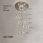 Modern Crystal LED Ceiling Chandelier Light Set for Stylish Indoor Lighting