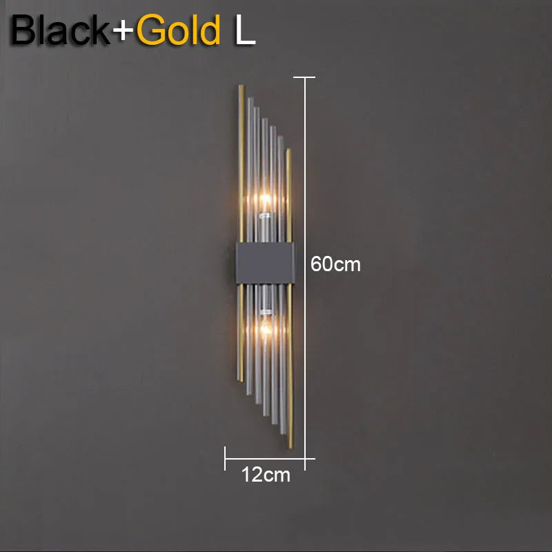 Crystal Wall Lamp: Elegant LED Indoor Lighting for Living Room, Bedroom, Hotel, and TV Background