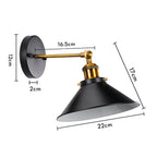 Industrial Retro Loft Wall Sconce E27 Bedside Lights Fixtures for Living Room