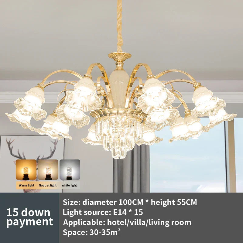 Modern Light Luxury Living Room Chandelier Elegant Dining Bedroom Lamp