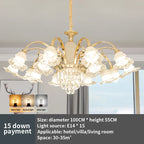 Modern Light Luxury Living Room Chandelier Elegant Dining Bedroom Lamp