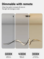 Nordic Style Chandelier Modern Dining Room Strip Lamps