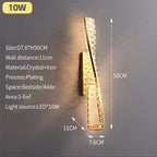 Gold Steel Rings Crystal Pendant Light