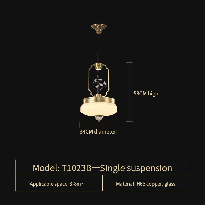 Chinese Jade Chandelier | Modern Duplex Villa Lighting