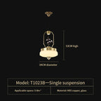 Chinese Jade Chandelier | Modern Duplex Villa Lighting