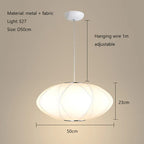 Tatami Fabric Shade LED Pendant Lights for Living Dining Bedroom