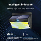 138 LED Solar Wall Lamp Security Motion Sensor 3 Modes Fence Yard Deck