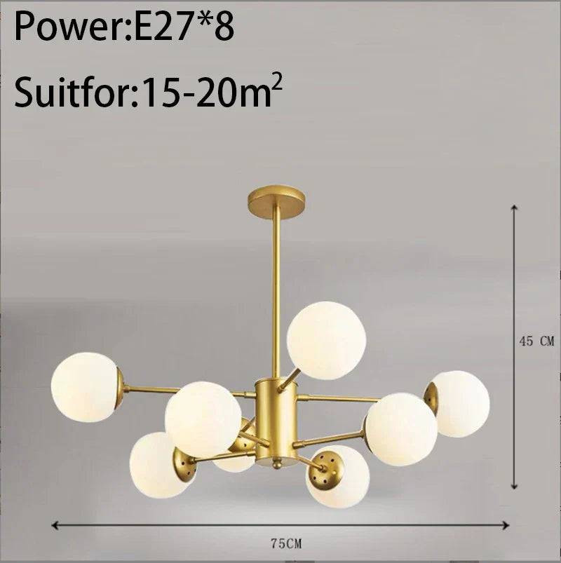 Nordic Magic Beans Chandelier for Living Room Bedroom Dining Study by Afralia™