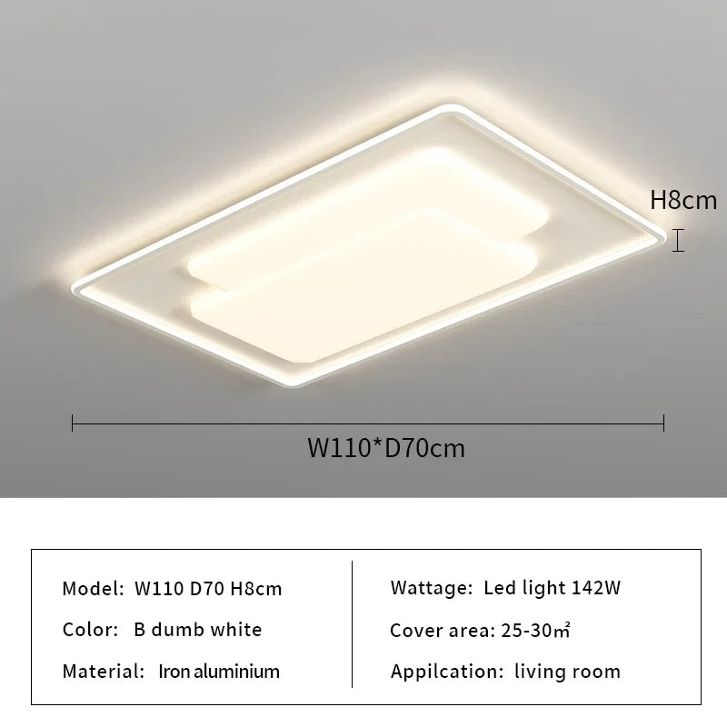 Nordic Minimalism Smart LED Ceiling Light for Modern Home Decor