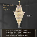 Modern Crystal Chandeliers for Luxury Living Room Staircase Lighting