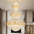 European Crystal Duplex Chandelier for Elegant Living Room and Villa décor.
